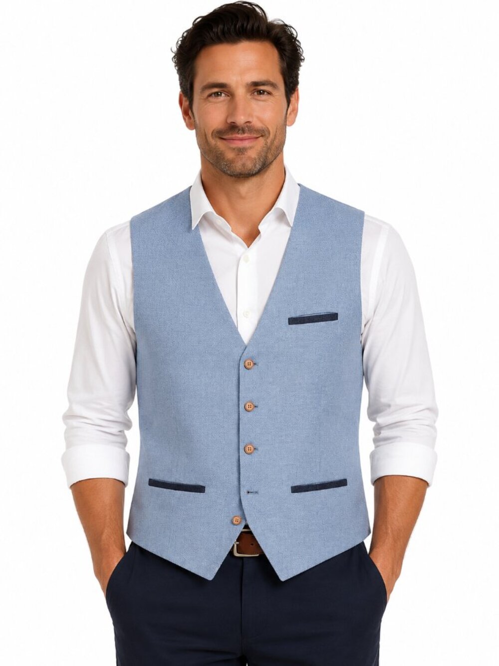 NWT "A FISH NAMES FRED" Blue Vest - 40